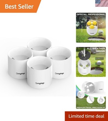 Versatile Golf Hole Cups with Drainage   4.25-Inch for  Practice Sessions