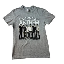 Backroad Anthem T-Shirt Size Small Gray Country Rock Fayetteville Arkansas Music