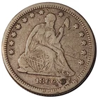 1860 Seated Liberty Quarter Silver HOLED Scarce Date US Coin #1062