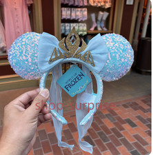 Autentico Cerchietto Orecchie Disney Frozen Elsa Minnie Hong Kong Disneyland 2025