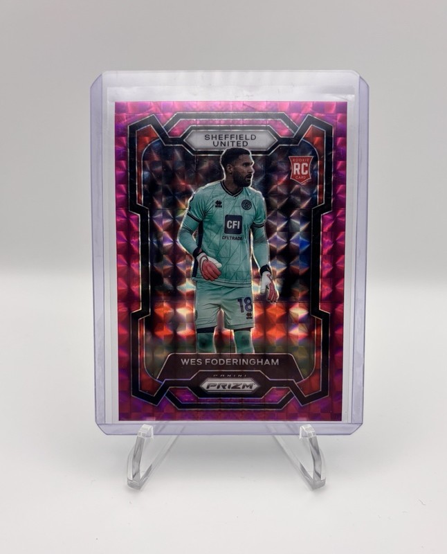 2023-24 Panini Prizm Premier League - Wes Foderingham #285 Pink Mosaic Prizm RC