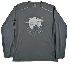 RAB Force Long Sleeve Shirt Base Layer Gray Men's Large Banff Mountain Film Fest