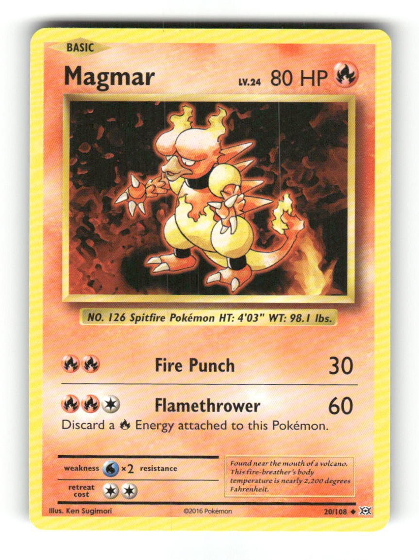 Magmar 16/83 Common Generations Pokemon Lightly Played