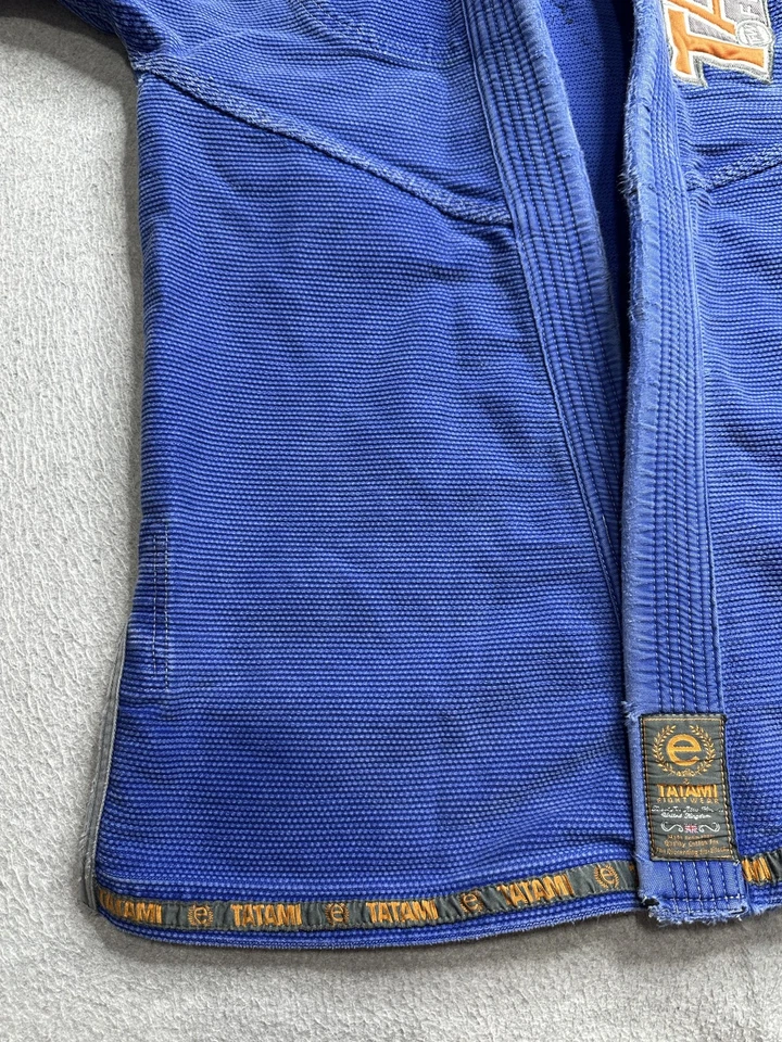 Tatami Fightwear джиу-джитсу Gi куртка A2 синий хлопок BJJ кимоно нашивка Бразилии логотип - Изображение 3 из 4