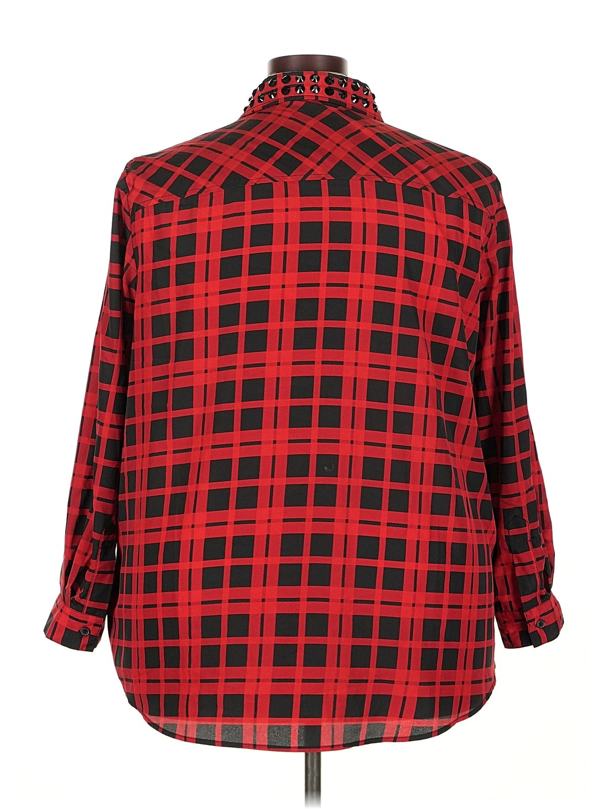 MICHAEL Michael Kors Women Red Long Sleeve Blouse 3X Plus thumbnail 2