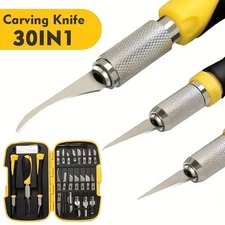 30pcs Multipurpose Craft Knife Set Precision Sharp for Leather Woodwork Cutting