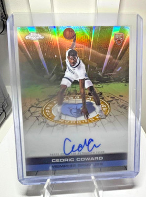 Cedric Coward 2025-26 Topps Chrome RC Autograph Issue Auto Gold Refractor SP /50