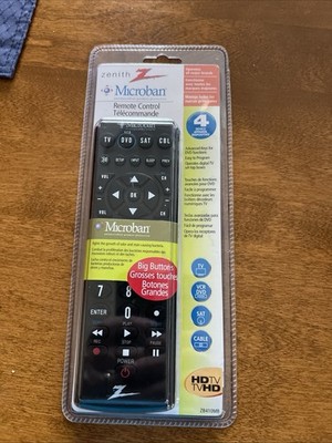 Zenith Microban Universal Remote Control ZC300NC   New  3 device controller