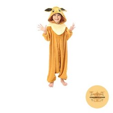 SAZAC Fleece Kigurumi Eevee Pok mon Character Costume for Kids 130cm
