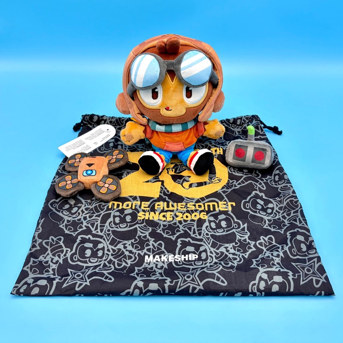 Bloons TD 6 Etienne Monkey with Drone Plush Figure Ninja Kiwi