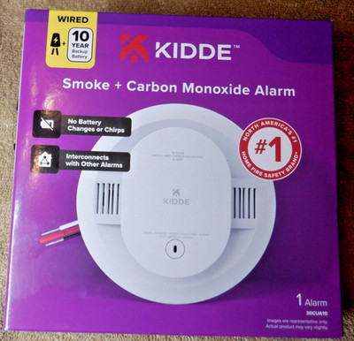 KIDDE Smoke & CO  Alarm Detector Hardwired + 10Yr Battery 30CUA10 #21031544