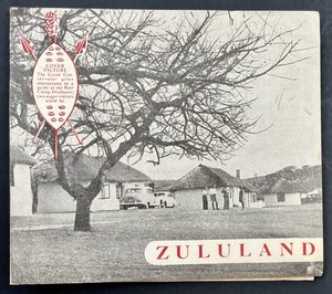Vintage Fold Out Map Zululand S Africa Rest Camp Game Reserve Park Illustrated
