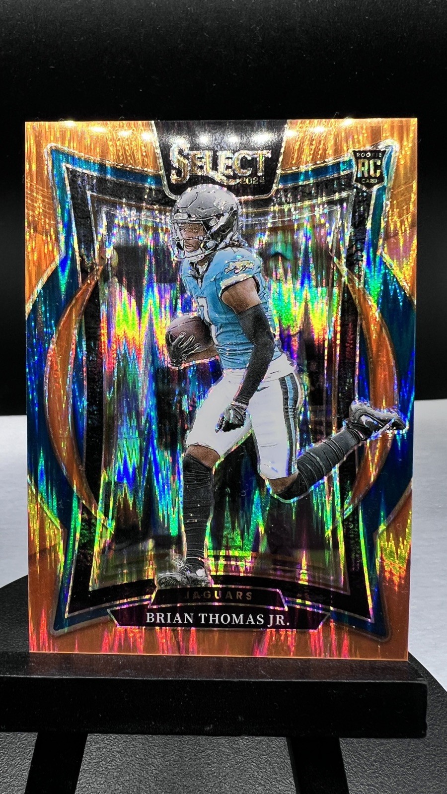 Brian Thomas Jr. - 2024 Panini Select #91 Orange Prizm Shock #/499