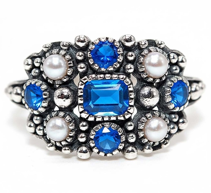 Heat Treated Kyanite 925 Sterling Silver Filigree Ring Jewelry Sz 7 PC12-5