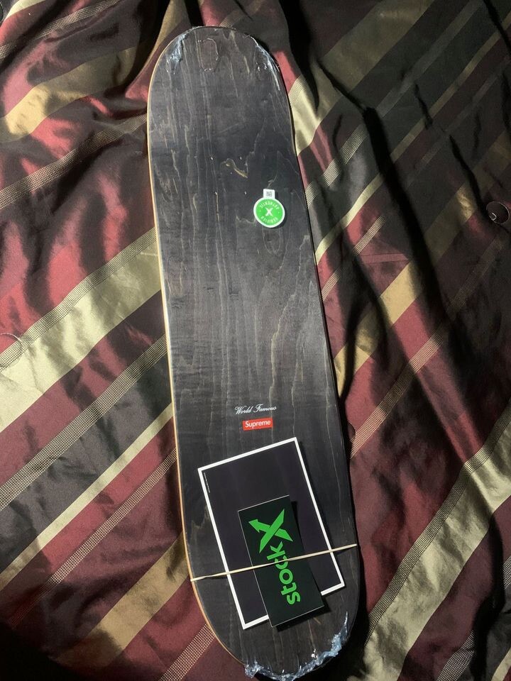 Supreme F**k You Skateboard 8.25 Deck Blue  FW18 STOCK X Certified