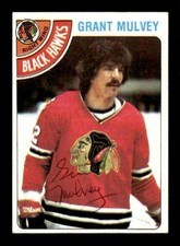 GRANT MULVEY SIGNED 1978-79 TOPPS HOCKEY #261 - CHICAGO BLACKHAWKS AUTO