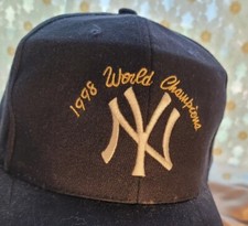 Vintage adidas 1998 NY Yankees World Series Champions GOLD THREAD OG CAP!