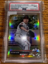 2017 Bowman Chrome 1st Gold Refractor Keegan Akin 4/50 PSA 9 Baltimore Orioles