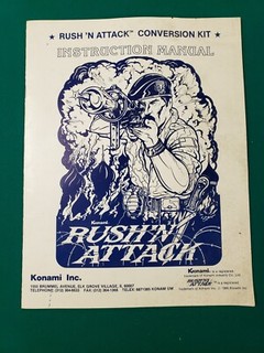 Konami Rush 'n Attack Arcade Manual (SEE PHOTOS)