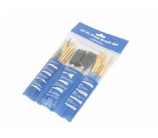 25PK All Purpose Paint Brush Acrylic Oil Watercolor Gouache Nylon Bristle Sponge