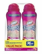 2-PACK Clorox Fraganzia In Wash Scent Booster Spring/Primavera NEW 36 oz total