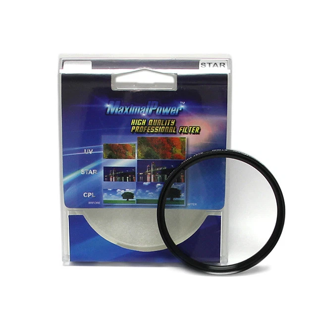 MaximalPower 74mm STAR 4-Point Cross Lens Filter Cover for Canon Nikon Sony - Image 2 of 2