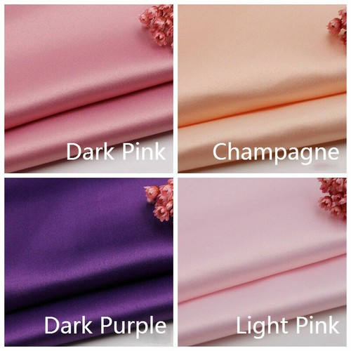 DIY Satin Seidig Stoff Schlicht Dick Tuch Hochzeit Abendkleid Basteln Material - Bild 11 von 12