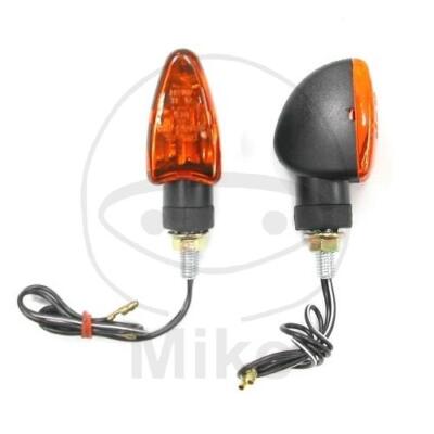 Miniblinker Paar JMP TRIUMPH 2 schwarz kurz E-Prüfzeichen 12V 21W