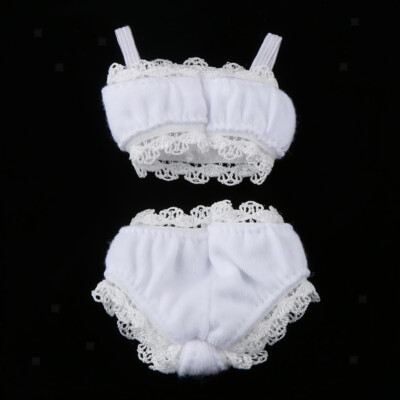 1 6 Puppen Kleidung Weißer Spitze-Unterwäsche Anzug Für BJD Blythe