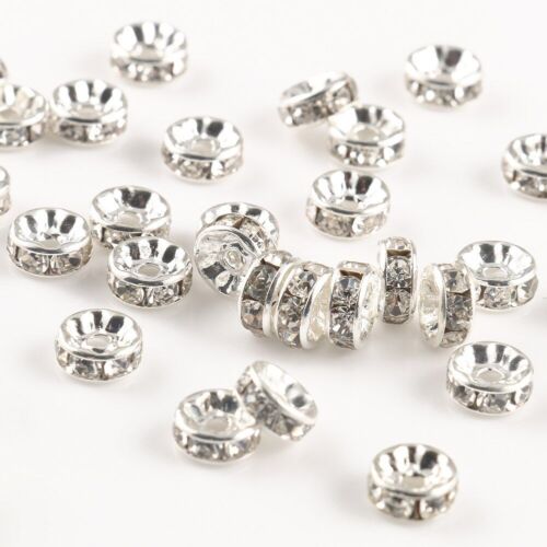 50pcs Ab Rhinestone Balls Multicolor Crystal Round Loose Spacer Beads Accessory - Picture 25 of 54