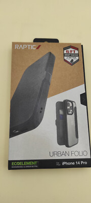 6950941493819 RAPTIC Urban Folio Hulle iPhone 14 Pro - Schwarz