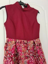 Red midi dress size 10