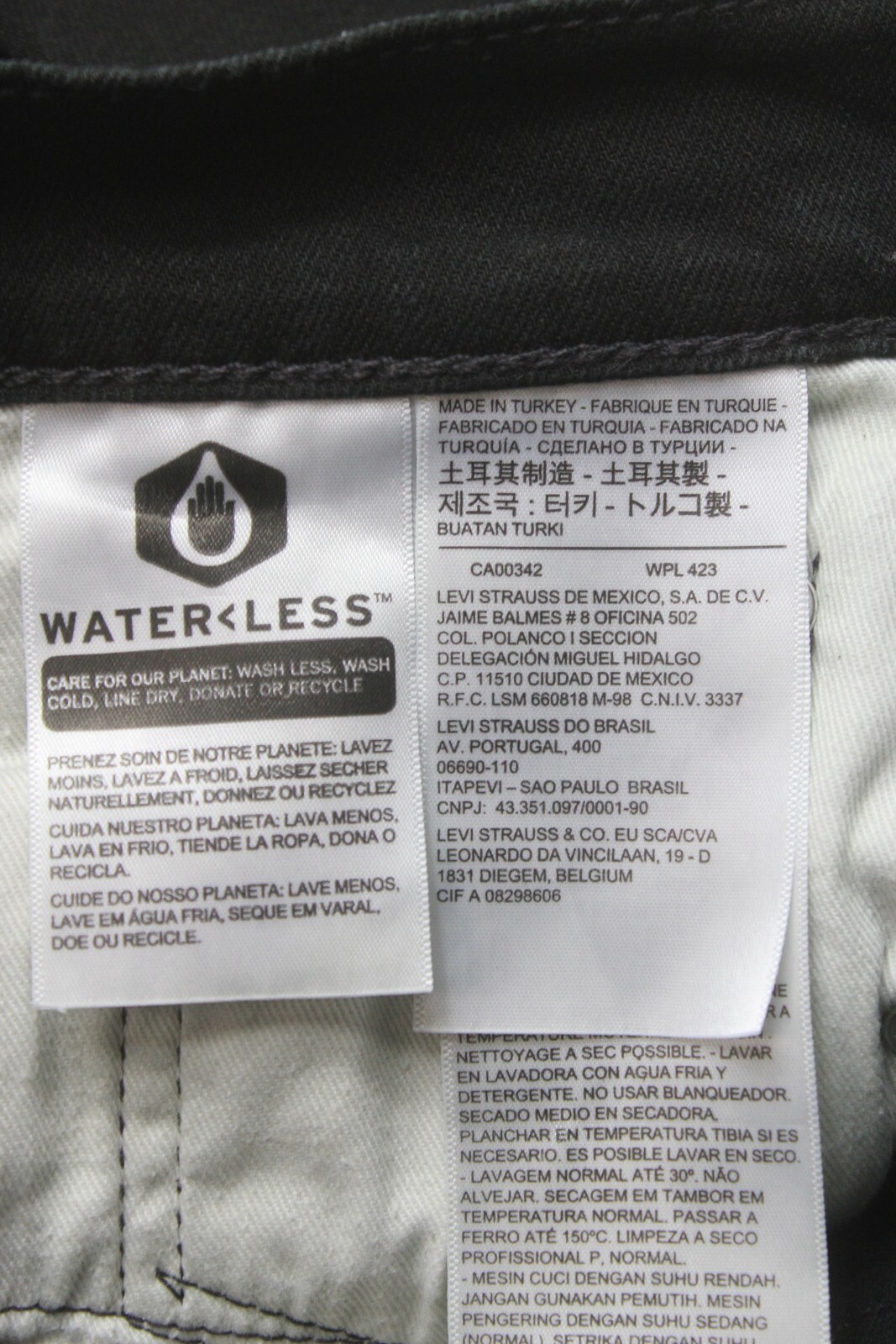 LEVI'S 512 Premium Big E Jeans Men's W30/L32 Casual Black Zip Tapered Fit Black thumbnail 9