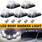 Clear Lens White LED Cab Roof Marker Lights For 99-16 F250 F350 F450 Super Duty