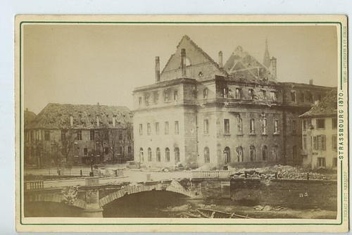 Strasbourg Ruins Wartime Theater Destruction Old Cabinet Photo Richard 1870 - Foto 3 di 3