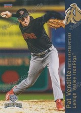 2017 Lehigh Valley IronPigs Pat Venditte RC Rookie Philadelphia Phillies