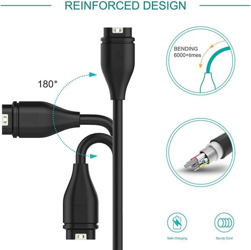 Rapide USB Chargeur Pour Garmin Fenix 8 7 Pro 7S 7X 6X 6S 5S Solaire Sapphire - Zdjęcie 4 z 12