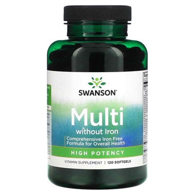 2 X Swanson, Multi Without Iron, 120 Softgels