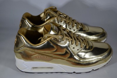 MENS NIKE AIR MAX 90 PREMIUM ID LIQUID GOLD-WHITE SIZE 10 [708279-994] |  eBay