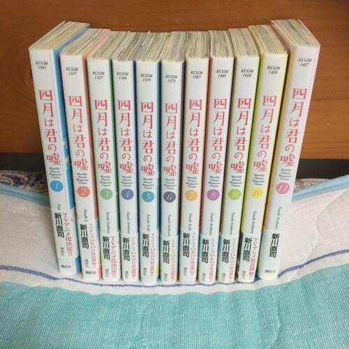Your Lie In April Vol.1-11 Complete set Japanese Comics Naoshi Arakawa #AK53 - Picture 1 of 2
