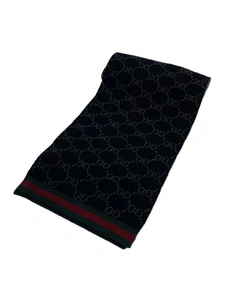 Echarpe femme GUCCI 3258063G206 laine noire motif complet occasion