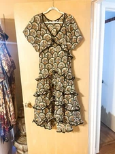 Bohemian Feminine Rhode Resort Women’s Hi-lo Ruffle Midi Dress