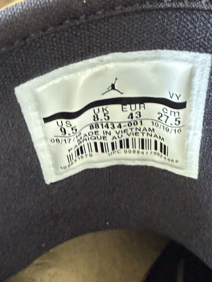 Jordan 1 Flight 5 Premium Black White 2016 Size 9.5 - Image 4 of 4