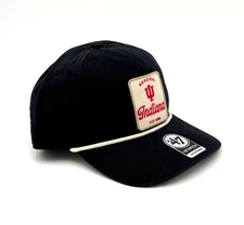 Indiana Hoosiers NCAA '47 Brand Hitch Rope Hat Adjustable Patch Hat Cap NEW