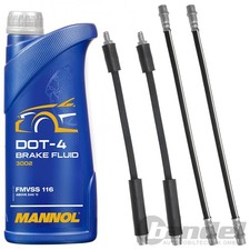 4xBREMSSCHLAUCH VORNE+HINTEN+1L MANNOL DOT 4 passend für MERCEDES A-KLASSE W168