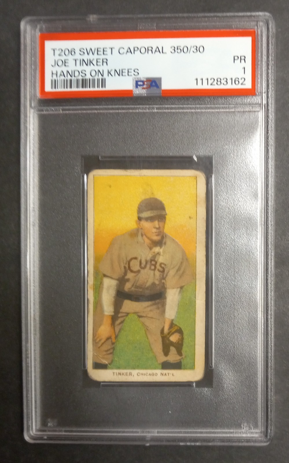 1909-11 T206 - Joe Tinker - HOF - Sweet Caporal 350/30 - POP 5, 17^^ - PSA 1 PR