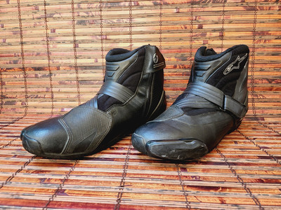 ALPINESTAR SMX1 R V2 BOOTS Vented Boots Black Sz 12.5 US 48 EU