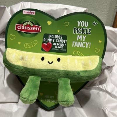 Claussen Valentines Day Dill Plush Pickle And Gummy Set NIB