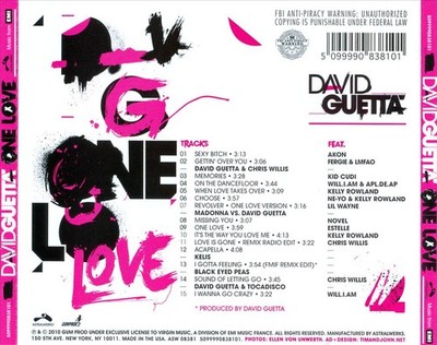 DAVID GUETTA - ONE LOVE [PA] NEW CD