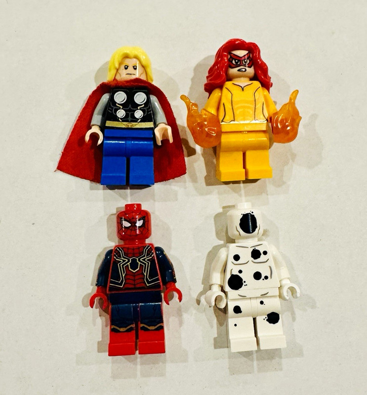 LEGO Marvel Minifigure Lot of 4 Spider-Man  Damaged